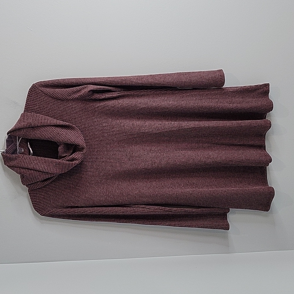 Socialite Maddie ribbed Burgundy Red Cowl Neck Shift dress Size Medium